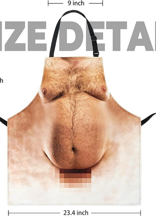 Funny Men Cooking Grilling Aprons Belly BBQ Funny Gag Gifts for Christmas, White Elephant Gift Exchange