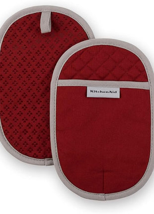 KitchenAid Asteroid Pot Holder 2-Pack Set, Smoked Paprika Red, 6.5"x10"