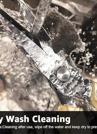 ONEBOM 2 Pack Kitchen Shears,Multi-Function Kitchen Scissors Heavy Duty Sharp 304 Stainless Steel, Gold Apartment Kitchen Accessories Cooking Shears for Chicken,Meat,Fish,Poultry (Gold)