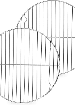 P&P CHEF 10½ Inch Cooking Rack Round, Stainless Steel Round Rack for Cooking Cooling Steaming Baking, Fit Air Fryer Pot Pressure Cooker, 2 Pack -Oven & Dishwasher Safe,