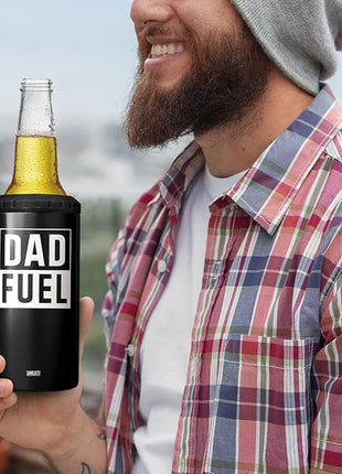 SANDJEST 4-in-1 Tumbler Gifts for Dad from Daughter Son - 12oz Dad Fuel Can Cooler Tumblers Travel Mug Cup - Stainless Steel Insulated Cans Coozie Christmas, Birthday, Father's Day Gift for Daddy