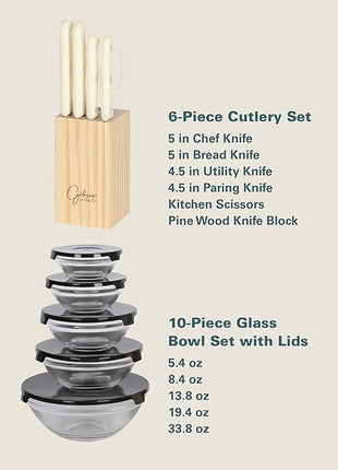 Gibson Home 74 Piece Kitchen in a Box Pots and Pans Cookware, Plates and Bowls Dinnerware, Cutlery Knife Block, Flatware Utensils, Tools & Gadgets, Storage, Glasses Set
