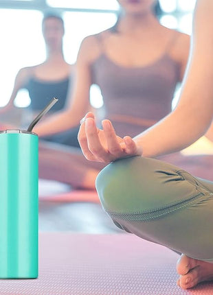 Tumbler with Straw and Lid, Insulated Coffee Travel Mug Tumbler 20 oz Stainless Steel Double Wall Reusable for Iced Drink, Women and Men Gift, Home Office, Outdoor