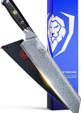 Dalstrong Kiritsuke Chef Knife - 8.5 inch - Shogun Series Elite - Damascus - Japanese AUS-10V Super Steel Kitchen Knife - Premium Black G10 Handle - Razor Sharp Knife - Chef's Knife - w/Sheath