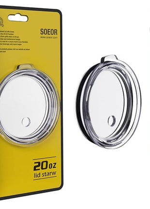 Spill Proof Lid With Straw For YETI Rambler, Tumbler, Ozark Trail cup and other brands Vacuum insulation stainless steel 20 oz Tumblers (20oz)