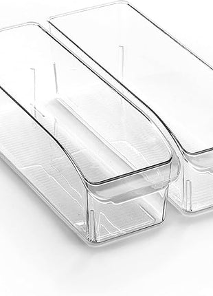 BINO | Plastic Storage Bins, Small | THE CURVE COLLECTION | Multi-Use Organizer Bins | Storage Containers Kitchen, Pantry and Home Organization | Fridge Organizers | Pantry Organization and Storage