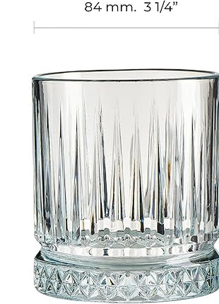 Pasabahce Exclusive Whiskey & Cocktail Glasses Set Of 4 - Premium Old Fashioned Glasses - Premium Scotch, Bourbon, Liquor, Rum Glasses - 11.75 Oz Drinking Glasses - Perfect for Parties, Gifts