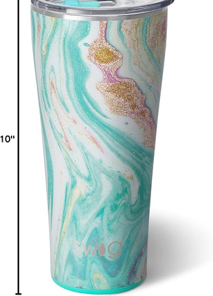 Swig Life 32oz Insulated Tumbler, Travel Coffee Tumbler with Lid, Cup Holder Friendly Travel Coffee Mug, Stainless Steel with Lid (Wanderlust)