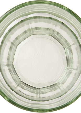 Bormioli Rocco Rock Bar 12.5 oz. Long Drink Stackable Tempered Beverage Glasses for Cold Drinks, Water, and Cocktails, Set of 6, Mint Green