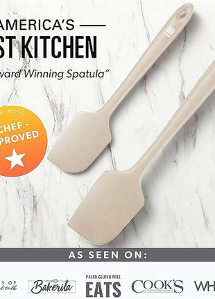 DI ORO Silicone Spatula Set - Rubber Kitchen Spatulas for Baking, Cooking, & Mixing - 600°F Heat-Resistant & BPA Free Silicone Scraper Spatulas for Nonstick Cookware - Dishwasher Safe (3pc, Clay)