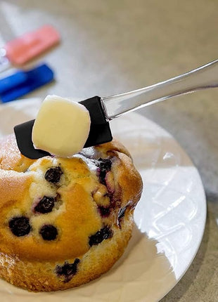 Mini Spatulas Set - 10 Piece Heat Resistant Silicone Spatula - Pro-Grade Multipurpose Kitchen Tool for Baking, Cooking, Mixing, and More - Non-Stick, Dishwasher Safe Bright and Small Spatula - Black