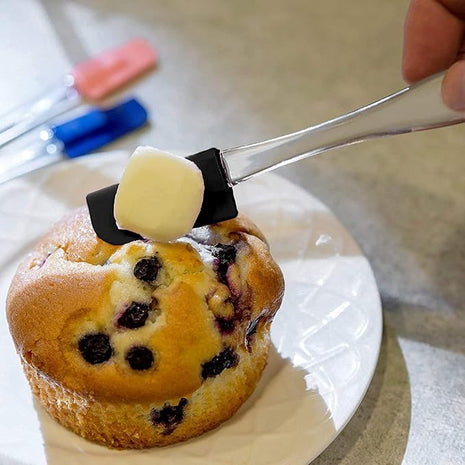 Mini Spatulas Set - 10 Piece Heat Resistant Silicone Spatula - Pro-Grade Multipurpose Kitchen Tool for Baking, Cooking, Mixing, and More - Non-Stick, Dishwasher Safe Bright and Small Spatula - Black