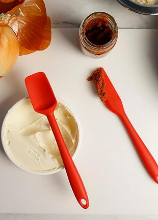 RSVP International Ela's Favorite Silicone Spatula, Red, 8" | BPA-Free Silicone | Scrape Batters, Flip Eggs, Ice Cakes, & More | Dishwasher Safe & Heat Resistant | Cooking, Baking & More