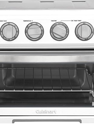 Cuisinart Air Fryer Toaster Oven with Grill, 1800W 8-1 Air Fryer Oven with Bake, Convection Bake, Grill, Broil and Warm Options, Large Capacity, 60-Minute Timer, TOA-70W, White