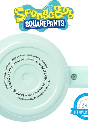 Silver Buffalo SpongeBob SquarePants Stainless Steel Tumbler with Handle Featuring Squidward, Fits in Standard Cup Holder, 40 Ounces