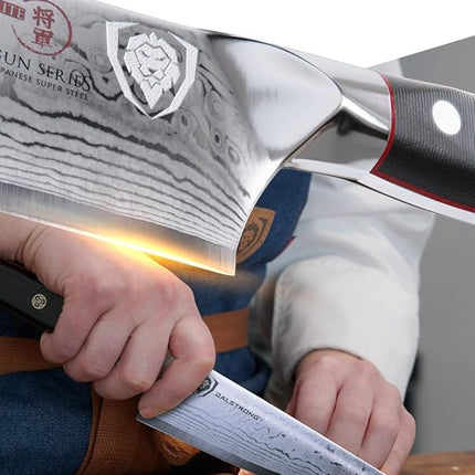 Dalstrong Chef Knife - 7 inch Blade - Shogun Series ELITE - Damascus - Japanese AUS-10V Super Steel - G10 Black Handle - Razor Sharp Kitchen Knife - Full Tang Cooking Chef's Knife - Sheath