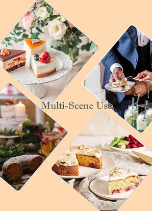 Adorox Cake Knife and Server Set Acrylic Stainless Steel Faux Crystal Handle Holiday Thanksgiving Christmas