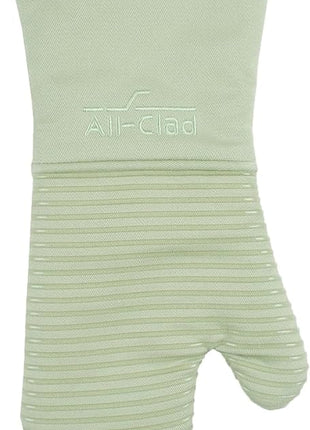 Extra Long Silicone Oven Mitts Heat Resistant 500 Degrees, 1 Pack, 14"x7" Fennel, All-Clad Kitchen Textiles