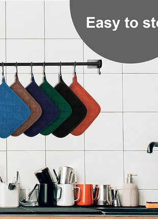 Joyhalo 6 Pack Pot Holders for Kitchen,Cotton Oven Holder with Great Heat Resistance,Non Slip Hot Pads for Kitchen Clearance,Spice