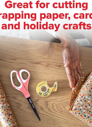 Scotch Brand Precision Ultra Edge Scissors, Left- or Right-Handed, 8 Inch, 3-Pack