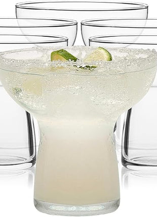 Libbey Stemless Margarita Glasses Set of 6, 10.25 ounces Classic Margarita Glasses Lightweight, Fancy Glassware Set for Celebrations