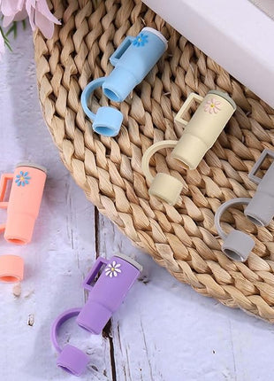 AIERSA 5Pcs Silicone Straw Cover Cap Compatible with 30&40 Oz Tumblers, Straw Tip Covers for Cups Accessories