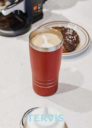 Tervis Traveler Kelly Ventura - Floral Collection Triple Insulated Tumbler Travel Cup Keeps Drinks Cold & Hot, 20oz - Stainless Steel, Heather Rose