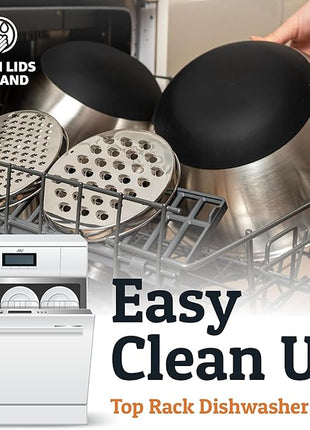 Priority Chef Stainless Steel Mixing Bowls with Lids Set, 3 Grater Attachments, Airtight Lids, Non-Slip Silicone Base Mixing Bowl Set, Large Prep Metal Mixing Bowls for Kitchen, Black