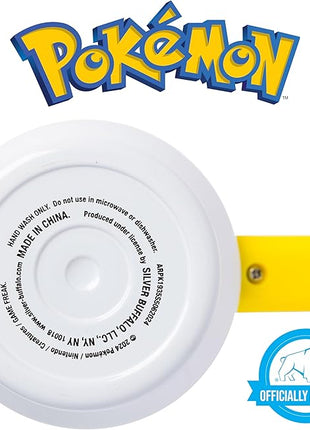 Silver Buffalo Pokémon Stainless Steel Tumbler with Handle Featuring Pikachu, Fits in Standard Cup Holder, 40 Ounces