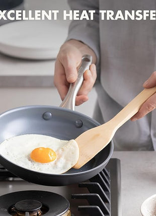 GreenPan Lima Hard Anodized 8" Frying Pan Skillet Nonstick, Ceramic Nonstick, PFAS-Free Nontoxic Pots and Pans, Oven & Broiler Safe, Stainless Steel Handle, Cookware for Eggs & Omelet, Gray