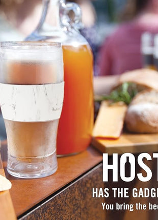 Host Freeze, Frozen Mugs, Freezable Pint Set, Beer Keep Your Drinks Cold, Double Walled Insulated Glasses, Tumbler for Iced Coffee, 16oz, Set of 2, Marble