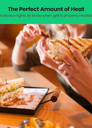 Chefman Panini Press Grill and Gourmet Sandwich Maker Non-Stick Coated Plates, Opens 180 Degrees to Fit Any Type or Size of Food, Stainless Steel Surface and Removable Drip Tray, 4 Slice, Black