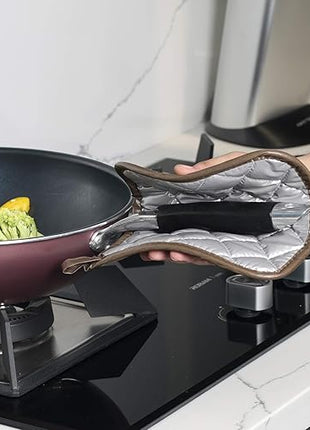 Pot Holders Cotton Made Machine Washable Heat Resistant Potholder, Pot Holder, Hot Pads, Trivet for Cooking and Baking (5, Brown)