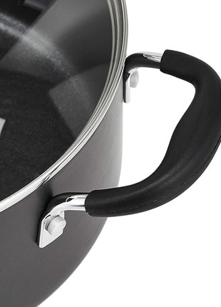 Amazon Basics Hard Anodized Non-Stick 12-Piece Cookware Set, Black - Pots, Pans and Utensils