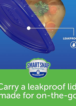 Ziploc Food Storage Meal Prep Containers Reusable for Kitchen Organization, Smart Snap Technology, Dishwasher Safe, Deep Rectangle, 16 Count