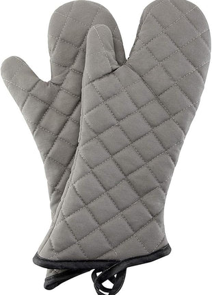 ARCLIBER Oven Mitts 1 Pair of Terry Cloth Lining - Heat Resistant Kitchen Gloves,Flame Oven Mitt Set,15 Inch