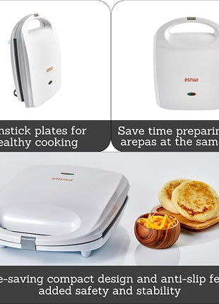 IMUSA USA 4 Slot Electric Arepa Maker with Nonstick Surface (1,200-Watts)