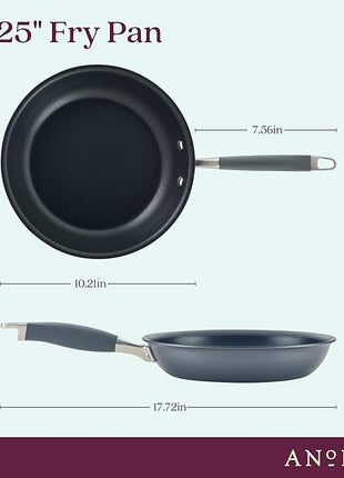 Anolon Advanced Home Hard Anodized Nonstick Skillet, 10.25 Inch – 10 Inch Fry Pan, Non Stick Saute Pan, Durable Cooking Skillet - Moonstone