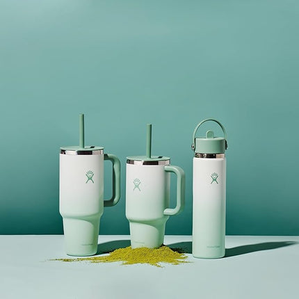 Hydro Flask 32 Oz Travel Tumbler with Handle, Lid and Straw - Insulated Stainless Steel in 32 Oz Matcha Ombre