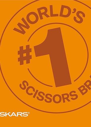 Fiskars Petite Left Handed Scissors, Crafting and Sewing Stainless Steel Scissors for Smaller Hands, Ergonomic Handle, Paper and Fabric Supplies for Office, Arts, and Crafts, Red