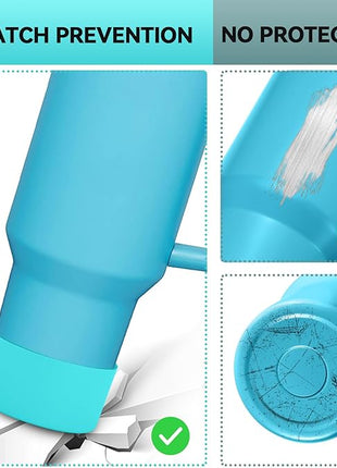 PICcircuit 2PCS for Stanley Boot, Silicone Bottom for Quencher Adventure 40oz 30oz IceFlow 20oz 30oz Bottle&for Hydroflask Tumbler 12-24oz for Stanley Cup Accessories Avoid Scratches&Noise