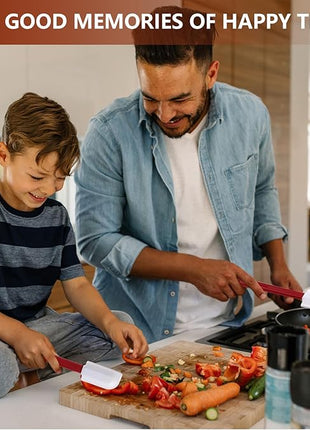 Norme 4 Pcs High Temp Silicone Spatulas Heat Resistant Rubber Spatula Commercial Silicone Scraper with Handle for Kitchen Cook Baking Mixing Utensil, Dishwasher Safe (14 Inch)