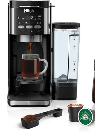 Ninja | Drip Coffee Maker | DualBrew Pro Hot & Iced Coffee Machine | Use with K-Cup Coffee Pods | 3 Brew Styles (Classic, Rich, & Iced) | 60oz Removable Reservoir & Dishwasher Safe | Black | CFP101