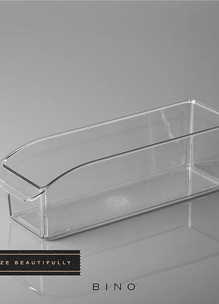 BINO | Plastic Storage Bins, Small | THE CURVE COLLECTION | Multi-Use Organizer Bins | Storage Containers Kitchen, Pantry and Home Organization | Fridge Organizers | Pantry Organization and Storage