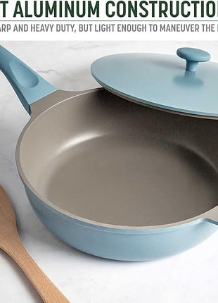 Goodful All-in-One Pan, Multilayer Nonstick, High-Performance Cast Construction, Multipurpose Design Replaces Multiple Pots and Pans, Dishwasher Safe Cookware, 11-Inch, 4.4-Quart Capacity, Blue Mist