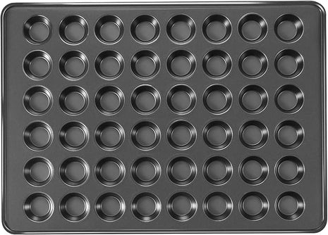 HONGBAKE 48 Cup Mini Muffin Pan, Small Cupcake Pan, Premium Nonstick Muffin Tin for Baking Cheesecake, Dishwasher Safe and Heavy Duty, Carbon Steel