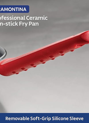 Tramontina Professional 8-Inch Ceramic Non Stick Small Frying Pan, Heavy-Gauge Aluminum Skillet with Nonstick Coating, Dishwasher and Oven Safe, Gray