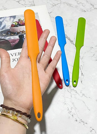 zYoung 4 Pcs Silicone Spatula Set Heat Resistant Cake Cream Butter Spatulas Mixing Batter Scraper Non-Stick Flexible Baking Cooking Tool