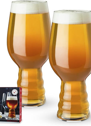 Spiegelau Craft Beer IPA Glass, European-Made Crystal Drinking Glasses Perfect for Wedding, Birthday, Holiday, Dinner, Game Night, Home Bar Accessories, Glassware Sets, Barware, 19.1 oz, Set of 2