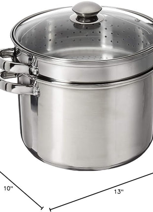 8 Quart 18/10 Stainless Steel 4 Piece Multi-Cookware Set With Encapsulated Base